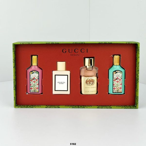 🔥 Gucci Luxury 4-in-1 Mini Fragrance Collection – 5ml Splash Travel Set Real Shots!